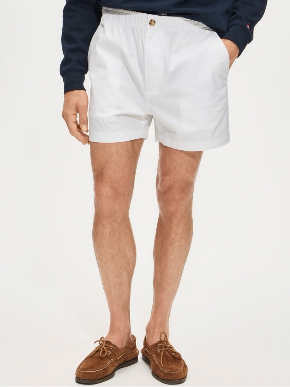 NWT J. Crew 4" Lightweight Chino Drawstring Short White